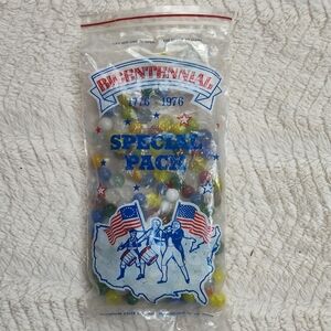 Bicentennial 1776 To 1976 Special Pack Marbles Champion Agate New Old Stock